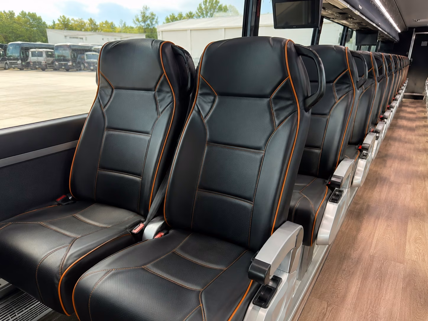 56 passenger charter bus interior